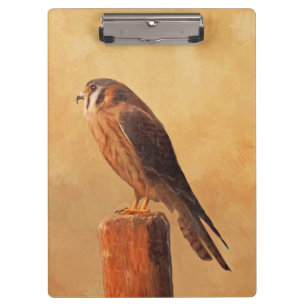Porte-bloc Peinture américaine Kestrel - Art original pour oi