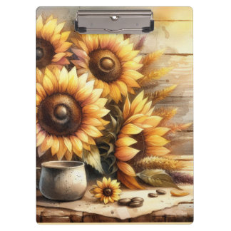Porte-bloc Peinture aquarelle tournesols