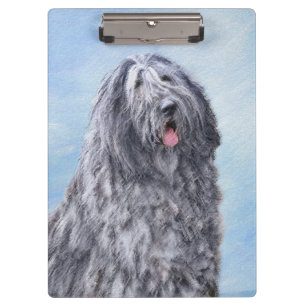 Porte-bloc Peinture Bergamasco Sheepdog - Chien original mign