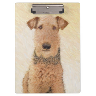 Porte-bloc Peinture d'Airedale Terrier - Cute Art Original