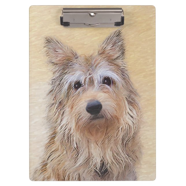 Porte-bloc Peinture de Berger Picard - Cute Original Dog Art (Devant)