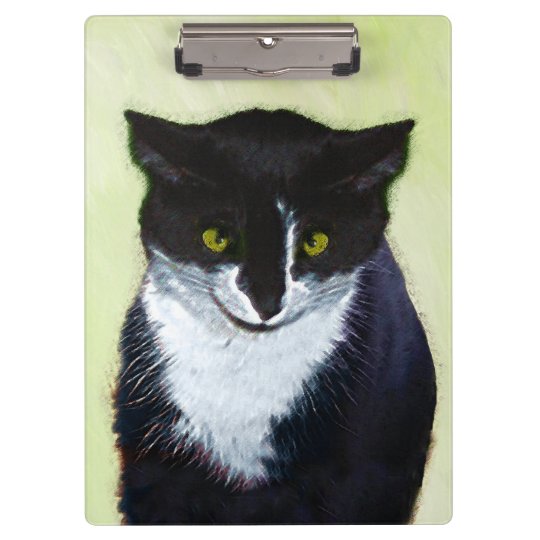 Porte Bloc Peinture De Chat De Tuxedo Cute Original Cat Art Zazzle Fr