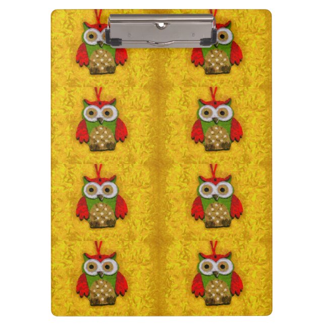 Porte-bloc Peinture de hibou (Devant)