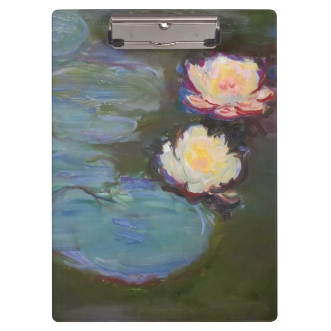 Porte-bloc Peinture de nénuphars d'étang de Monet (Devant)
