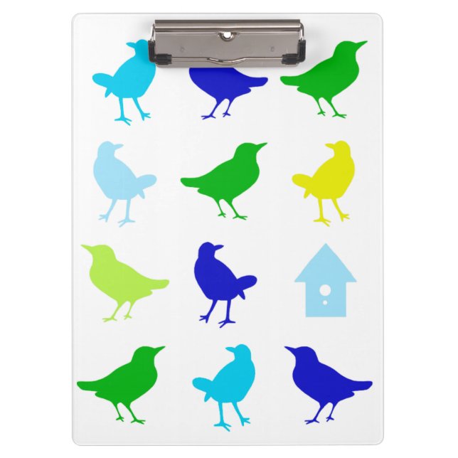 Porte-bloc Peinture d'oiseaux colorés par Chariklia Zarris (Devant)