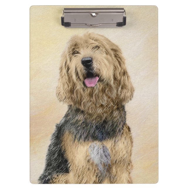 Porte-bloc Peinture d'Otterhound - Joli art original de chien (Devant)