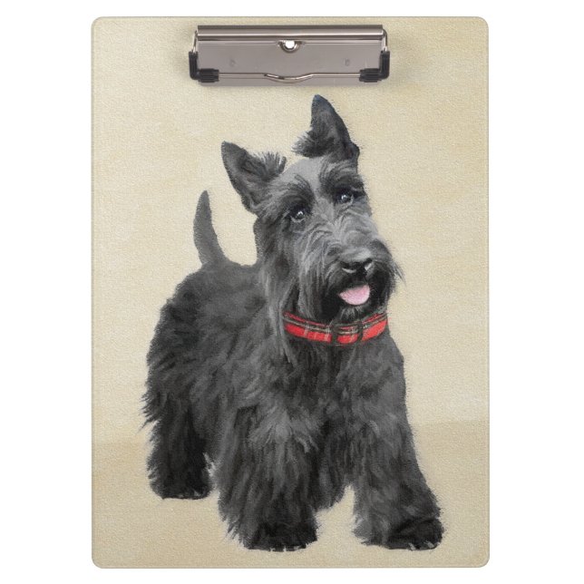 Porte-bloc Peinture écossaise Terrier - Cute Original Chien A (Devant)