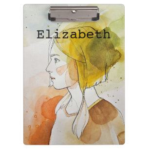 Porte-bloc Peinture élégante personnalisée couleur aquarelle