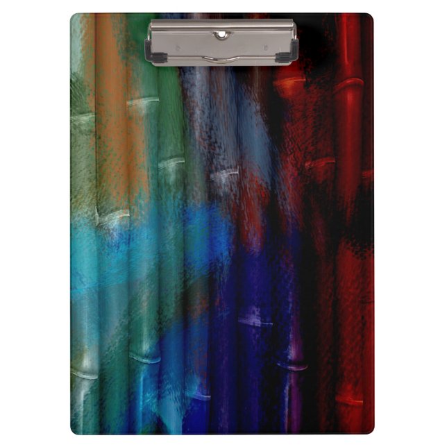 Porte-bloc Peinture en bambou acrylique (Devant)