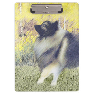 Porte-bloc Peinture en teint de Keeshond - jolie art original