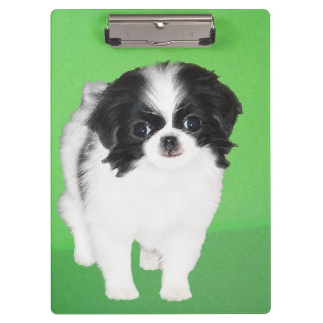 Porte-bloc Peinture japonaise de chiot - Art original de chie (Devant)
