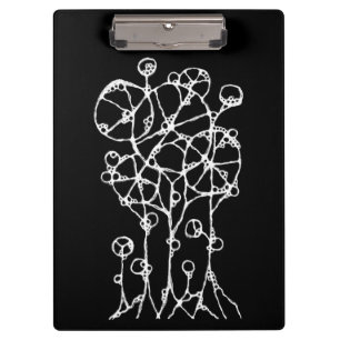 Porte-bloc Peinture manuelle - Groupe d'arbres abstraits 2
