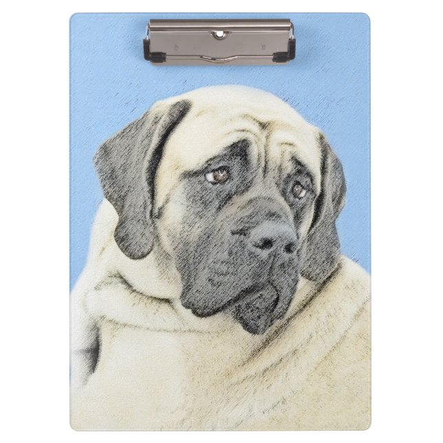 Porte-bloc Peinture Mastiff (Fawn) anglaise - Art Chien origi (Devant)