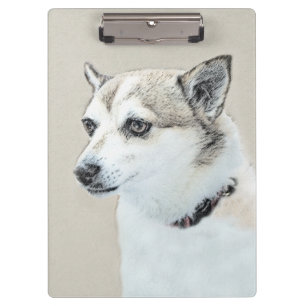 Porte-bloc Peinture norvégienne Lundehund - Art original chie