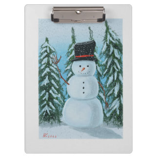 Porte-bloc peinture numérique snowman