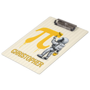 Porte-bloc Peinture personnalisée d'astronaute cool Symbole P