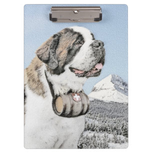 Porte-bloc Peinture Saint Bernard - Cute Original Chien Art