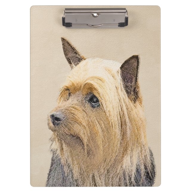 Porte-bloc Peinture Silky Terrier - Cute Original Chien Art (Devant)