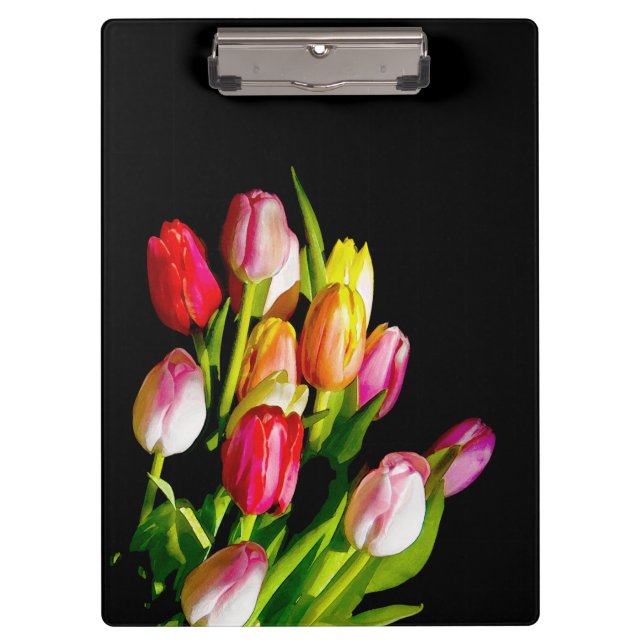 Porte-bloc Peinture Tulip - Art Fleur original (Devant)