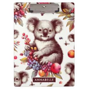 Porte-bloc Peinture vintage Cute Koala sans couture