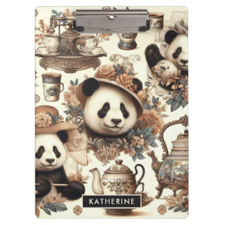Porte-bloc Peinture vintage Cute Panda sans joint