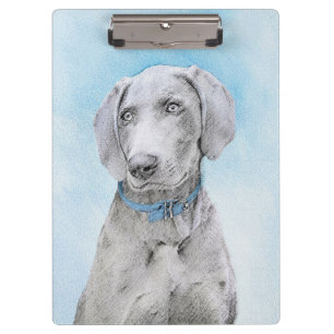 Porte-bloc Peinture Weimaraner - Joli art original chien