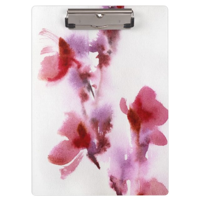 Porte-bloc Peintures florales abstraites 3 d'aquarelle (Devant)