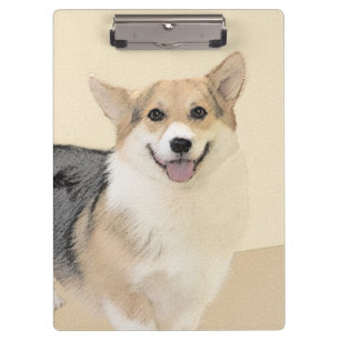 Porte-bloc Pembroke Welsh Corgi Peinture - Art Chien original