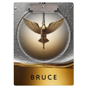 Porte-bloc Pendentif Aigle Royal Métallique Liquide