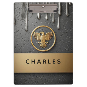 Porte-bloc Pendentif Aigle Royal Métallique Liquide 