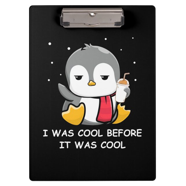 Porte-bloc Penguin J'Étais Cool Avant Qu'Il Était Cool (Devant)