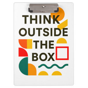 Porte-bloc Pensez à l'extérieur de la boîte - Inspirationnel