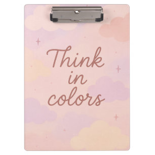 Porte-bloc Pensez en Couleurs – Esthétique Pastel Motivante