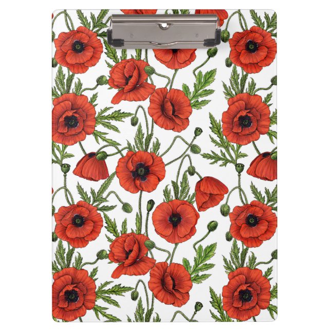 Porte-bloc Pépites, rouge et vert sur blanc (Devant)