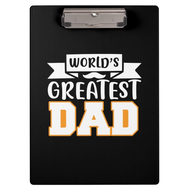 Porte-bloc Père Gift le plus grand papa du monde (Devant)