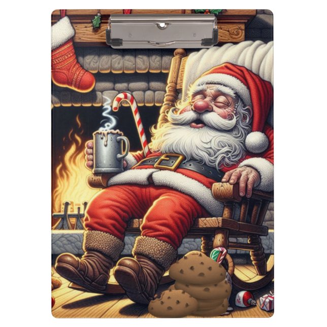 Porte-bloc Père Noël dort Noël (Devant)