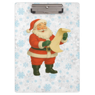 Porte-bloc Père Noël vintage/retro joyeux et festif
