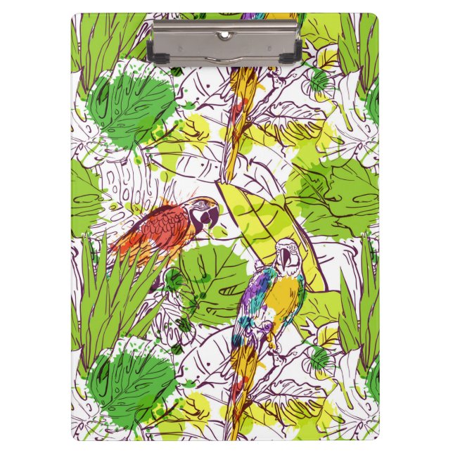 Porte-bloc Perroquets tropicaux (Devant)