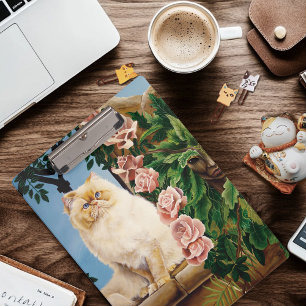 Porte-bloc Perse Chat Rose Dryad