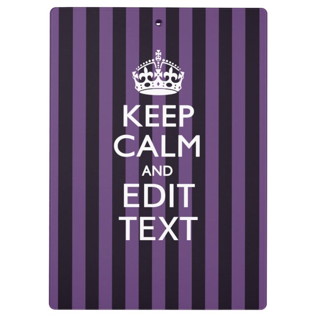 Porte-bloc Personalisé KEEP CALM Votre texte sur les rayures  (Dos)