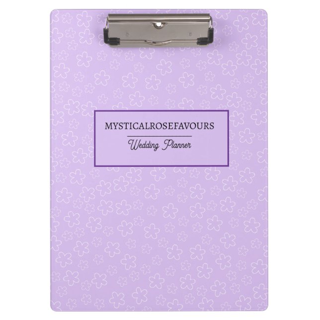 Porte-bloc Personalised Lilac Blossom Clipboard (Devant)