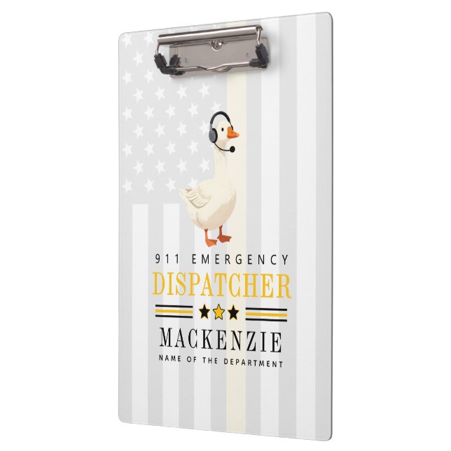 Porte-bloc Personalized 911 Dispatcher Goose With Headset (Gauche)