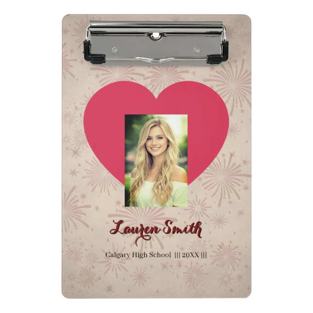 Porte-bloc Personalized Photo Font Heart Mini Clipboard  (Devant)