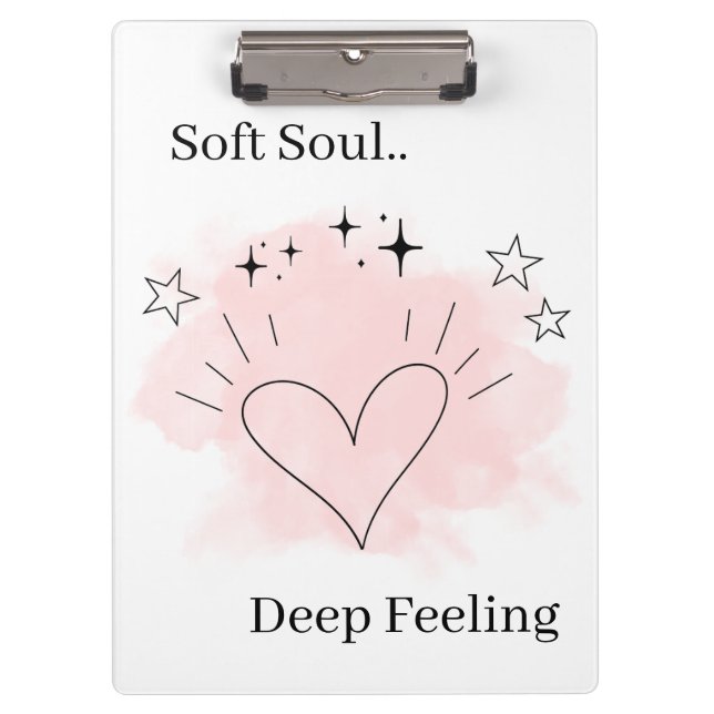 Porte-bloc Personalized Watercolor Line Art Clipboard (Devant)