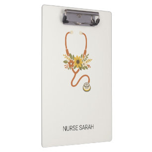 Porte-bloc personnalisé à l'aquarelle avec pince à