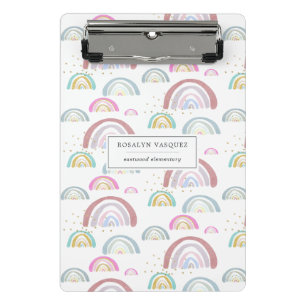 Porte-bloc personnalisé à motif arc-en-ciel joyeux