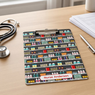 Porte-bloc personnalisé au motif d'étagère de phar