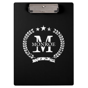 Porte-bloc personnalisé avec logo au blason vintag
