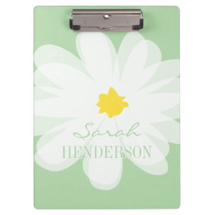Porte-bloc personnalisé fleur de marguerite floral