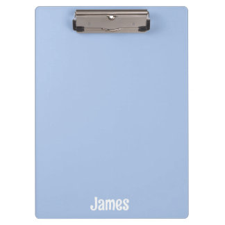 Porte-bloc Personnalisé Minimaliste Moderne bleu nom personna